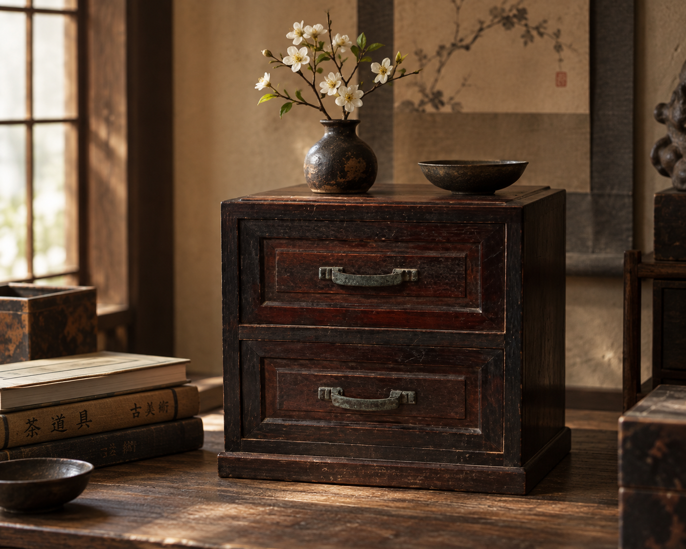 WOODWARE-KS 木製二抽小櫃